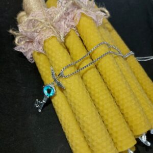 Lumânare naturală din ceară curată de albine